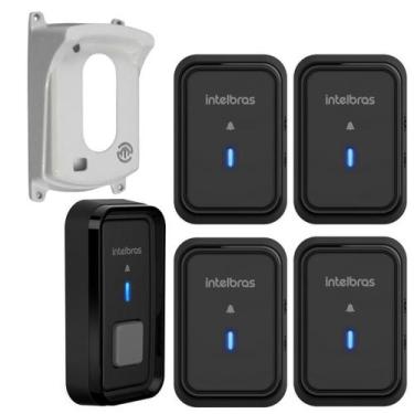 Imagem de Campainha sem fio CIB 101 Para 4 salas e Protetor Intelbras