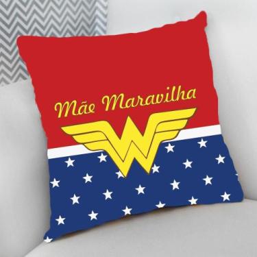 Imagem de Almofada Decorativa Cheia c/ Zíper 40x40 Dia das Mães Mãe Maravilha - 