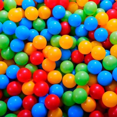 Imagem de 100 Bolinha De Piscina Coloridas Cores Sortida Infantil Não Amassam - 