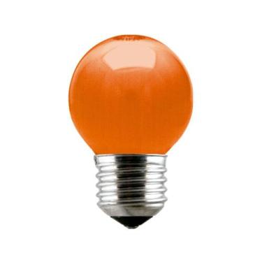 Imagem de Lâmpada Incandescente Taschibra Bolinha 15W 220V, Laranja