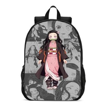 Imagem de Mochila Escolar Infanto Juvenil Anime Demon Slayer Nezuko Novidade Gee