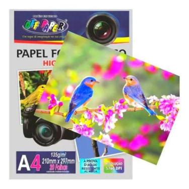 Imagem de Papel Fotográfico Adesivo 130g 50 Folhas Off Paper Para impressão de f