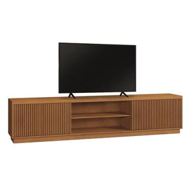 Imagem de Rack Valencia 220cm 2 Portas Ripada Mavaular, Naturale