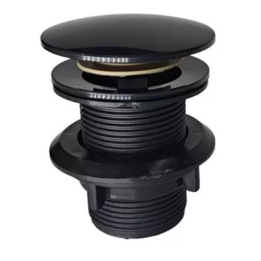 Imagem de Válvula Ralo Click ABS Inteligente Inox P/Cuba Preto 1.1/4 - Montelar 