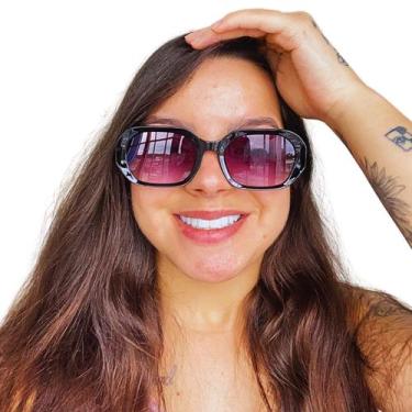 Imagem de Óculos De Sol Feminino Escuro Brilho Luxuoso + Estojo - Alra Semi Joia