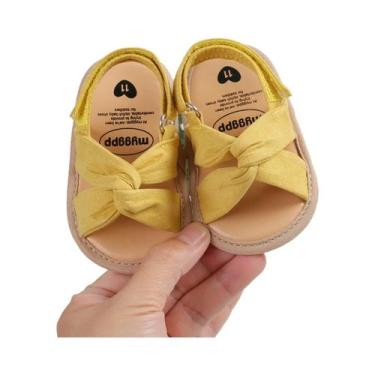 Imagem de Sandálias Infantis Antiderrapantes com Laço - Sapatos de Princesa para