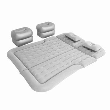 Imagem de COLCHÃO DE AR DO CARRO VEÍCULO ESPESSORADO CAMA DE VIAGEM ALMOFADA DE DORMIR ACESSÓRIO DE ACAMPAMENTO SUV PORTÁTIL INFLÁVEL (Cinza)