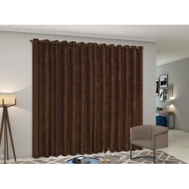 Imagem de Cortina cetim sala e quarto 4,00 x 2,70 - SAFIRA ENXOVAIS, Marrom