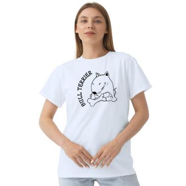 Imagem de Camiseta Cachorro Bull Terrier Camisa Personalizada Blusa Adulto Algod
