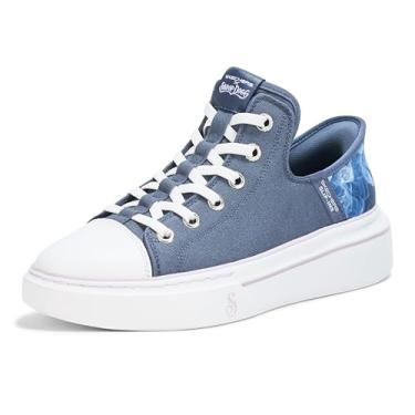Imagem de Skechers Tênis feminino Dogg: Snoop One-boss Life Canvas Hands Free Slip-ins, Azul marino, 34
