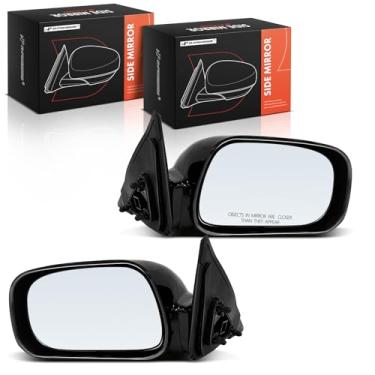 Imagem de A-Premium Par (2) Espelho retrovisor elétrico do lado do motorista e do passageiro - compatível com Toyota Camry 2002 2003 2004 2005 2006 - Aquecido, não dobrável, espelho retrovisor externo preto -