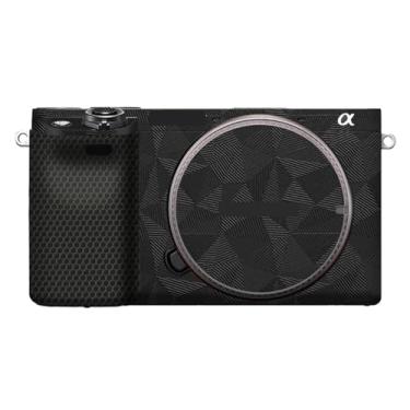 Imagem de JERXTTON Adesivo de capa de câmera para Sony A6400 A6300, película protetora, antiarranhões, decoração e resistência ao desgaste (triângulo preto)