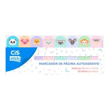 Imagem de Marcador de Páginas Autoadesivo Animais Stick 8 Blocos - Cis