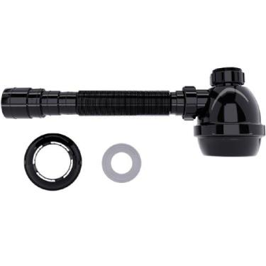 Imagem de Sifão Copo Pia Lavatório Tanque Cuba Bojo Bola Preta Padrão - BLUKIT