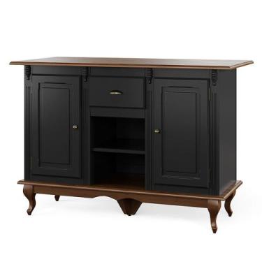 Imagem de Bancada de Cozinha Ilha de Madeira Alta Hannover com 2 Portas e 1 Gave