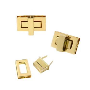 Imagem de Fecho torniquete retangular - pequeno - jescastore, Dourada