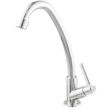 Imagem de Torneira Para Cozinha 1067 Mesa Bica Alta 1/4 Volta C62 Cromada