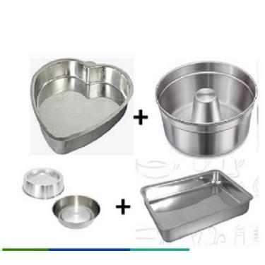 Imagem de Kit 4 Formas, Assadeira de  Bolo - Forma Coração n2 /Ballerine n20 /Re