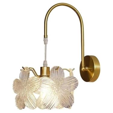 Imagem de Luminária de parede de luxo com base E14/E12 para sala de estar, sala de jantar, quarto, pétala, criatividade, Iron Arts, cabeceira, cozinha, corredor, bar