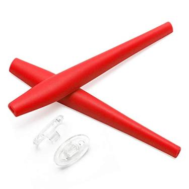 Imagem de PapaViva Kits de borracha de substituição para protetores de nariz e meias auriculares para óculos de sol Oakley Crosshair 2.0 OO4044 - Vermelho