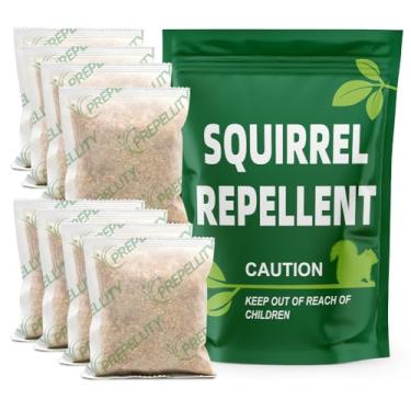 Imagem de AUDQQM Repelente de esquilos, repelente de esquilos ao ar livre, repelente de esquilos para sótão, dissuasor de esquilos para jardim, mantenha esquilos longe para carro, repelente interno bolsas de