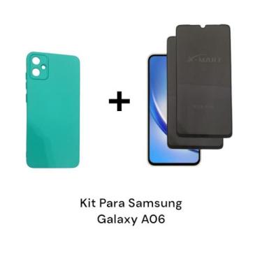 Imagem de 2UN Película 3D Privacidade Para Samsung Galaxy A06 + Capa Capinha Cas