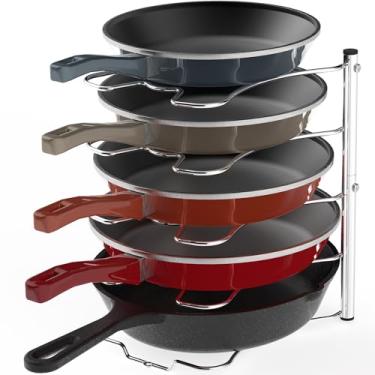 Imagem de Suporte organizador de panela e frigideira SimpleHouseware, cromado