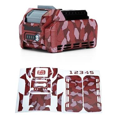 Imagem de WRAPGRADE Embalagem personalizada compatível com bateria de íon de lítio Makita 40Vmax BL4025 XGT (camuflagem japonesa Red Dot)