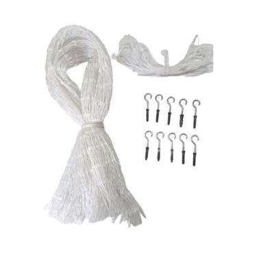 Imagem de Kit Rede Tela De Proteção Apartamento Janela 1,10m X 1,10m Para Gatos 