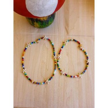 Imagem de Conjunto Choker de Miçangas  Mãe e Filha com fecho magnético. - Paz In