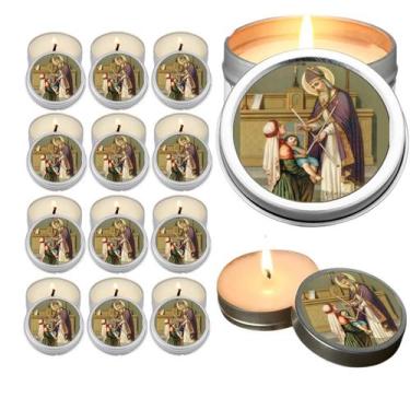 Imagem de 10 Velas Aromaticas Lembrancinhas São Bráz na Latinha Decoração Casa C