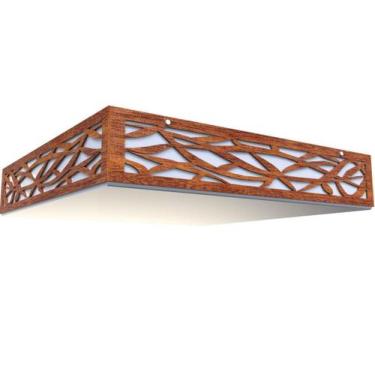 Imagem de Luminária Acrílico Plafon Madeira Copacabana 30Cm 3617 - Creatus, Plaf