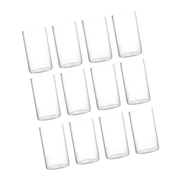 Imagem de Generic Vasos de vidro cilíndricos, vasos de flores transparentes, porta-velas, arranjos de flores, recipientes para plantas, estante de cozinha, 12 Peças