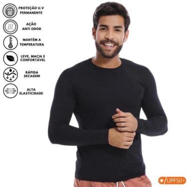 Imagem de Camisa Térmica Proteção Uv50 Segunda Pele Unissex Mang Longa - Tropica