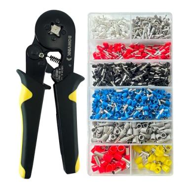 Imagem de Kit Alicate de Crimpar com 1250 Ilhós, Prensa Fio, Kit Ferramentas Eletricista com Alicates, Corta Cabos, Desencapadores, Ferros de Soldar e Conectore