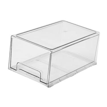 Imagem de DimyFew Organizador de gavetas de mesa, recipiente de armazenamento de mesa, organizador de banheiro, bandejas, de cosméticos, estojo, Grande Transparente