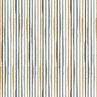 Imagem de Papel De Parede Revoada Listrado Aquarela Azul, Verde E Amarela 4423