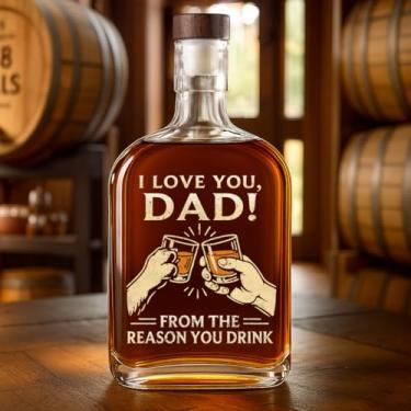 Imagem de Pawfect House Da razão pela qual você bebe uma garrafa de uísque, presentes de aniversário para pais da filha e filho, decantador de uísque bourbon para homens, melhores presentes para pais de todos
