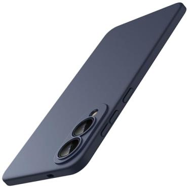 Imagem de JETech Capa Slim Fit para Samsung Galaxy S25 Edge, Proteção Total da Lente da Câmera, Case Protetora Fina de TPU Macio para Telefone, Acabamento Fosco, Capinha de à Prova de Choque (Azul Escuro)
