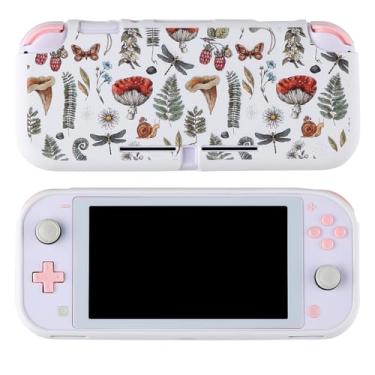 Imagem de Case for Nintendo Switch Lite Protective Accessories Soft Silicone Cover Shell Compatible ONLY for Switch Lite Cottage White Mushroom Anti-Drop Shock Proof Aesthetic Protector