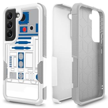 Imagem de Candykisscase Capa para Galaxy S21+, S21 Plus, R2D2 Astromech Droid Robot padrão de absorção de choque, PC rígido e capa protetora de camada dupla híbrida de silicone interno para Samsung Galaxy S21