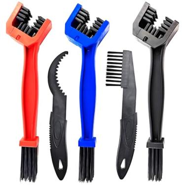 Imagem de 5 peças de kit de limpeza de corrente de bicicleta, arruela de corrente de bicicleta ou motocicleta, ferramenta de escova de limpeza de corrente de bicicleta, ferramentas de manutenção de escova de