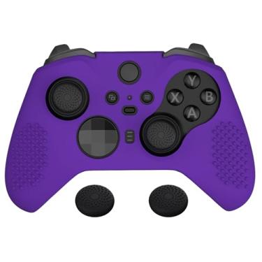 Imagem de eXtremeRate PlayVital Purple Soft Anti-Slip Silicone Cover Skins for Xbox One Elite Controller Series 2, Custom Protective Case for Xbox Elite Series 2 Core Controller with Thumb Grips