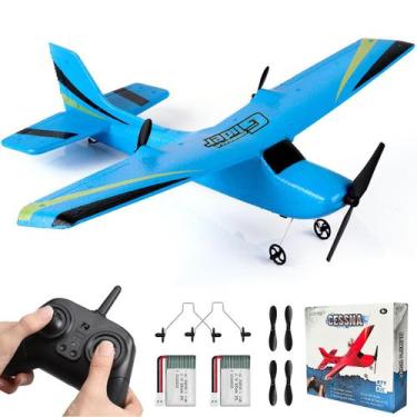 Imagem de Avião RC Avião RC HAWK'S WORK de 2 canais pronto para voar em azul