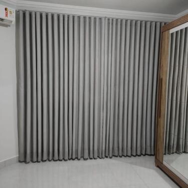 Imagem de Cortina Sobre Medida P/ Trilho Suíço Linho E Forro Leve Luxo 6,00x2,60