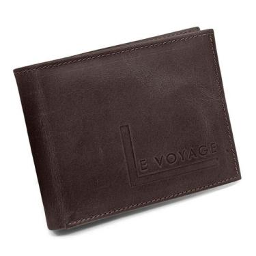Imagem de Carteira Masculina Slim Couro Le Voyage Comporta 8 Cartões
