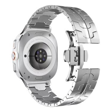 Imagem de Pulseira De Aço Premium Estilo Iron Man 123-ut-02 Marca 123smart Compativel Com Galaxy Watch Ultra 47mm Sm-l700 L705 (Prata)