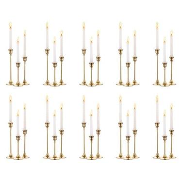 Imagem de Castiçais NUPTIO Gold Taper 30 unidades