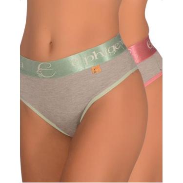 Imagem de Kit 2 Calcinha Cós Alto Elástico Confortável Lingerie Feminina Moda In