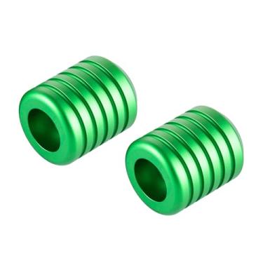 Imagem de Advanblack ProTek Machined 3,15 cm Barra de colisão Sliders Decorativos Roda Rotativa Extremidade Para Guarda de Motor Dianteiro Harley Protetores de Alforje (Verde CNC)